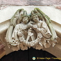 Gothic keystone over the entrance to the Ruprecht Building